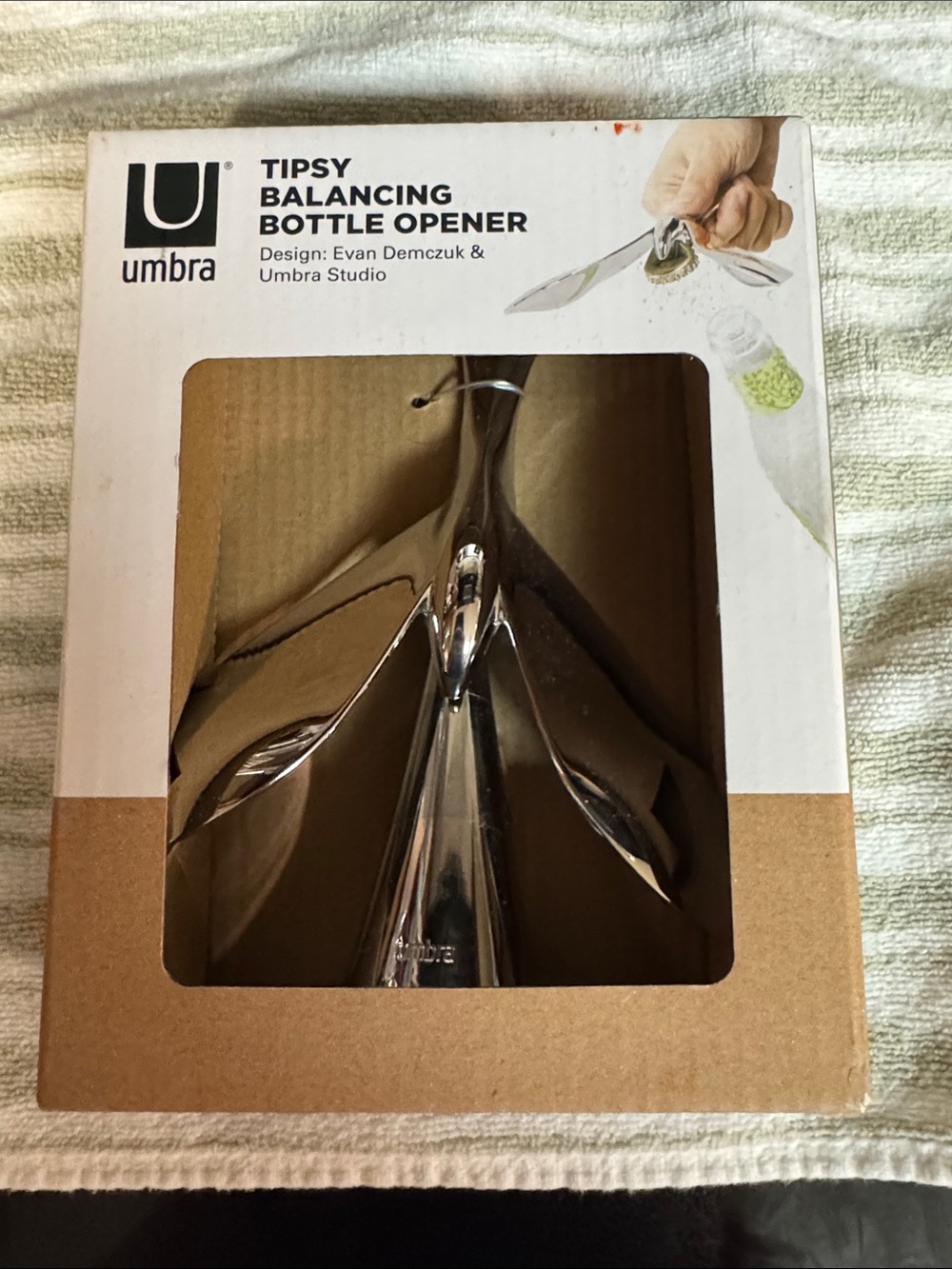 Umbra Tipsy Balancing Bottle Opener - Silver Chrome Finish